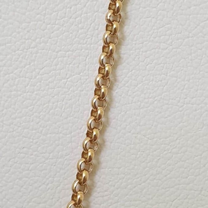 Belcher or Rolo Chain Necklace in 9ct Gold, 20 inches - Gems Afire ...