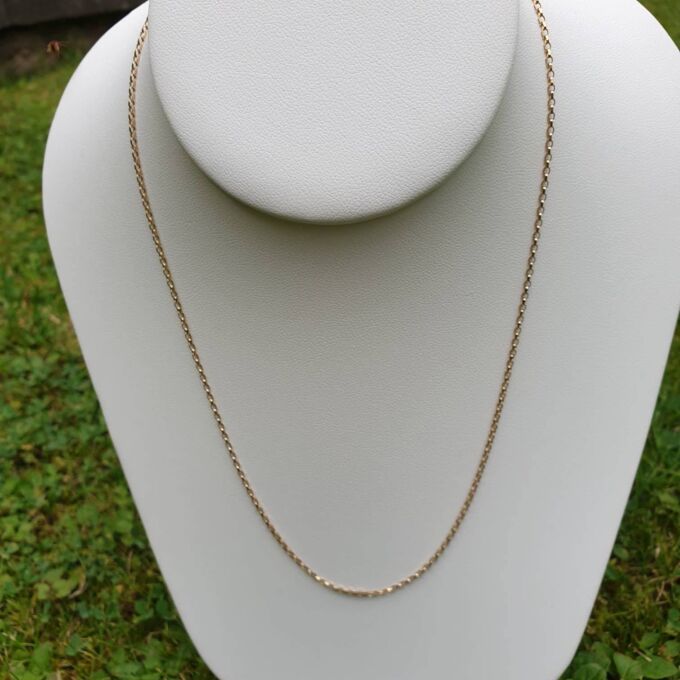 Fine Belcher Chain in 9ct Gold, 18 inch length Gems Afire Vintage