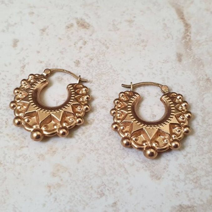 gypsy style creole earrings