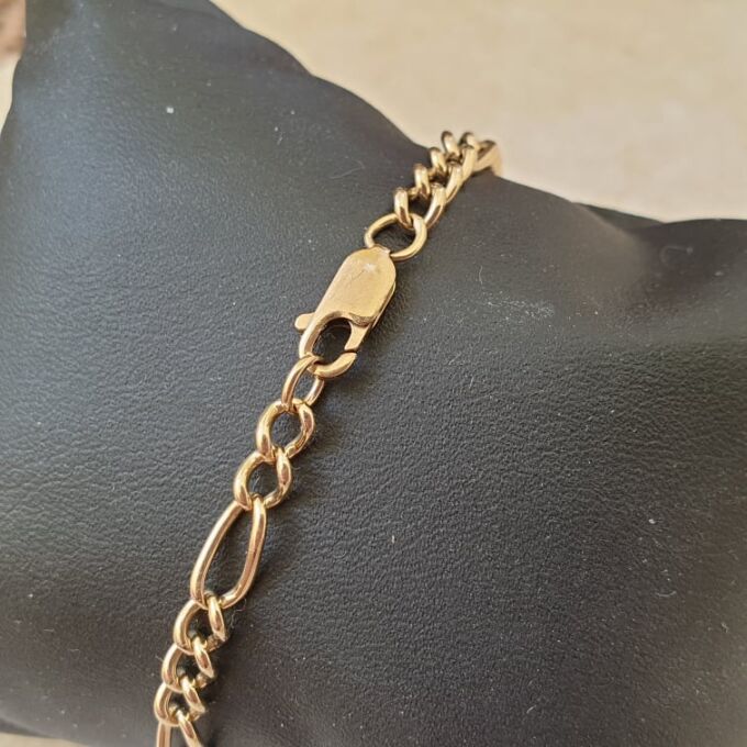 Figaro Bracelet in 9ct Gold - Gems Afire - Preloved Vintage Fine Jewellery