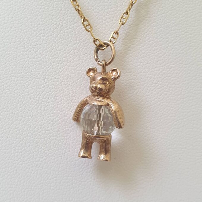 Teddy Bear in 9ct Gold - Gems Afire - Vintage Jewellery UK
