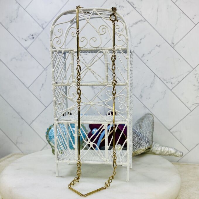 Bar Twist Knot Necklace in 9ct Gold Gems Afire Vintage Jewellery UK